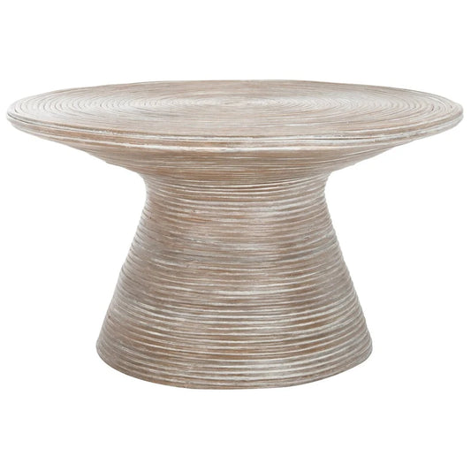 Pedestal Metal Round Coffee Table - 31.5 W x 31.5 L x 17.7 H