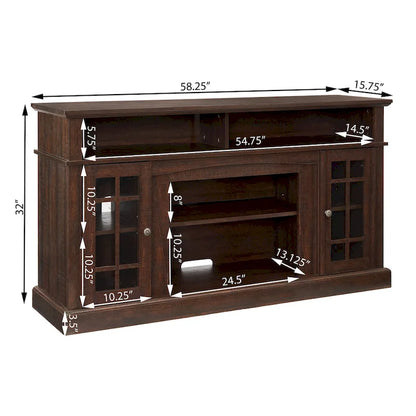58.25 TV Stand with Open & Closed Storage for 65 TVs