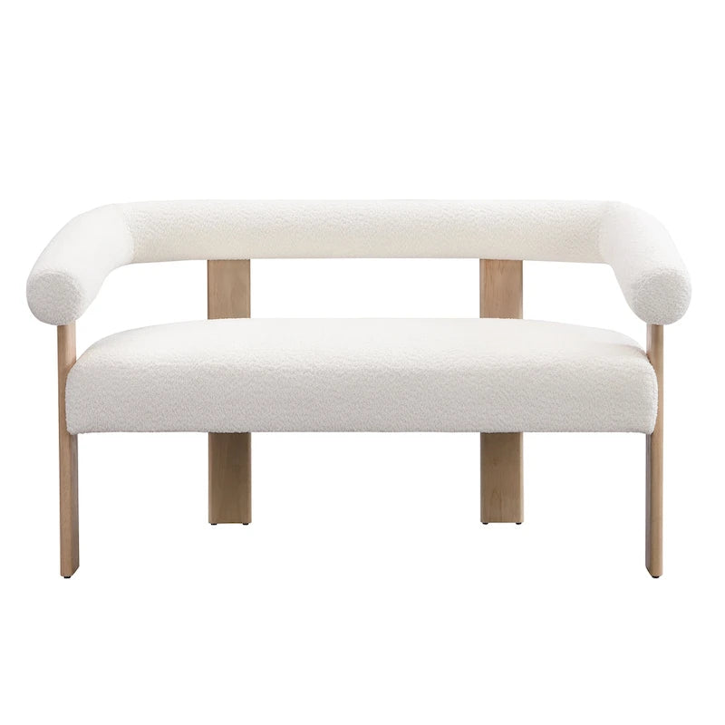 Loft Round armrest loveseat Rubber Wood