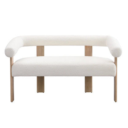 Loft Round armrest loveseat Rubber Wood