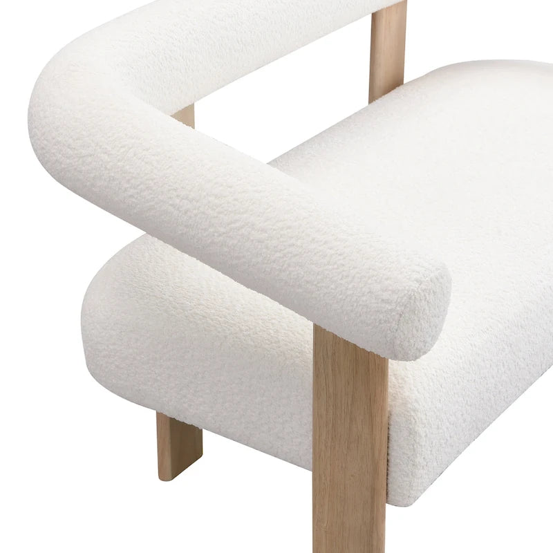 Loft Round armrest loveseat Rubber Wood