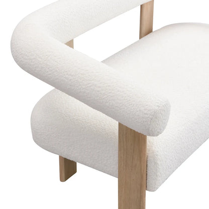 Loft Round armrest loveseat Rubber Wood