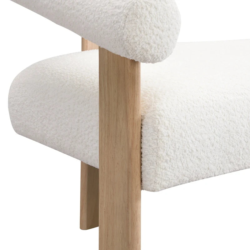 Loft Round armrest loveseat Rubber Wood