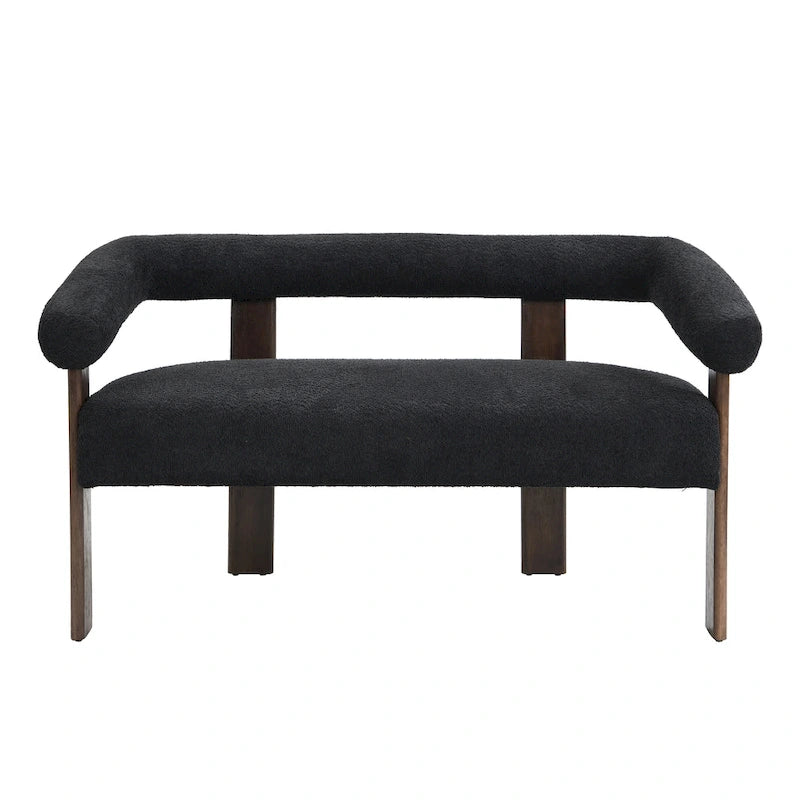 Loft Round armrest loveseat Rubber Wood