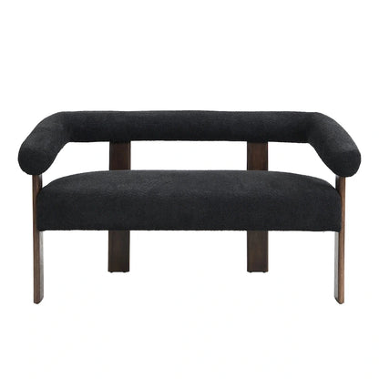 Loft Round armrest loveseat Rubber Wood
