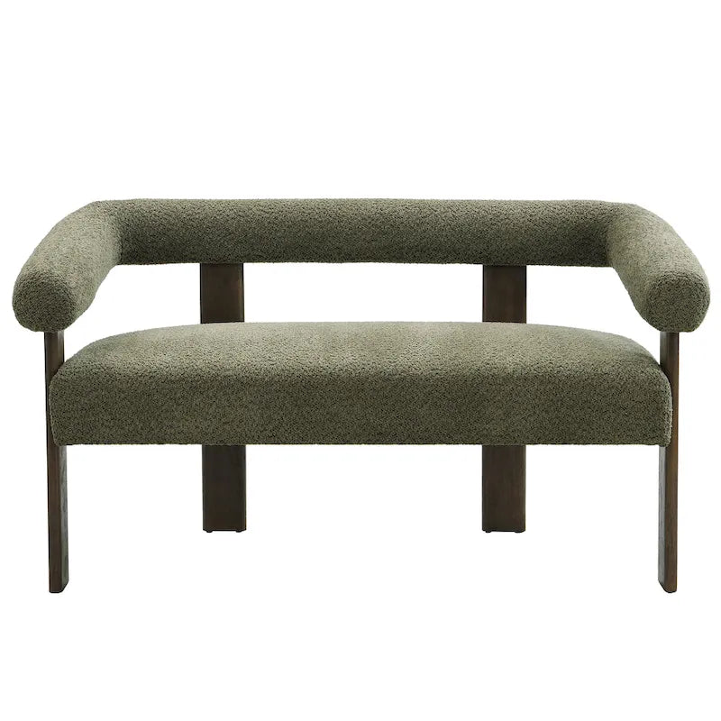 Loft Round armrest loveseat Rubber Wood