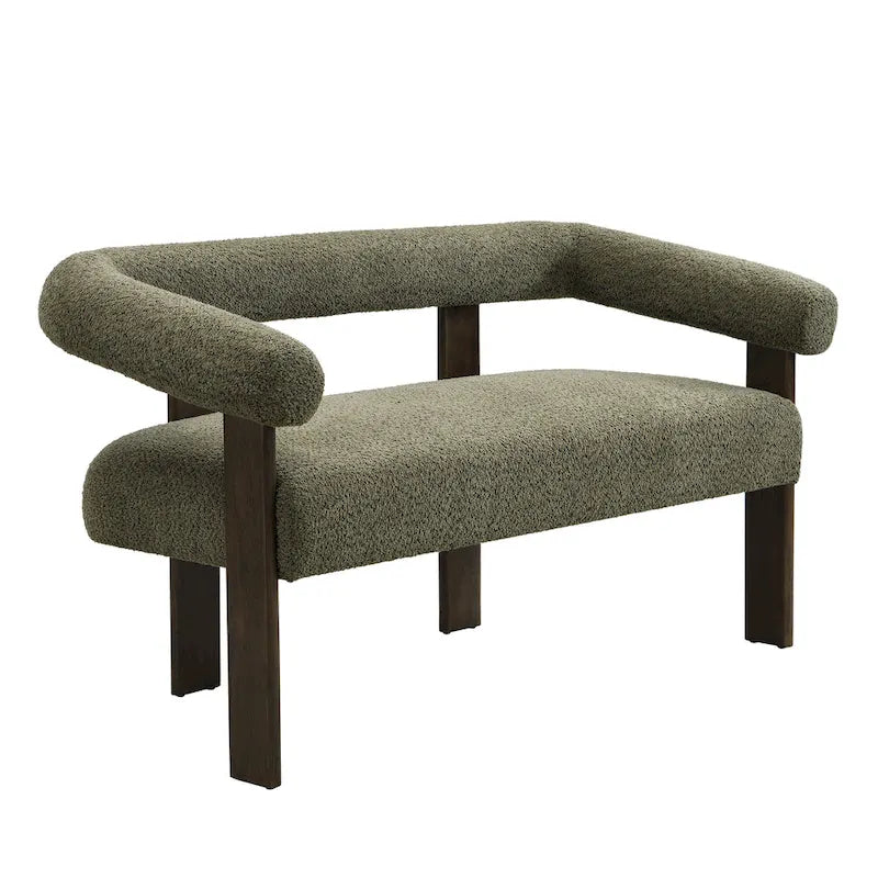 Loft Round armrest loveseat Rubber Wood