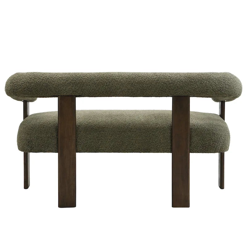 Loft Round armrest loveseat Rubber Wood