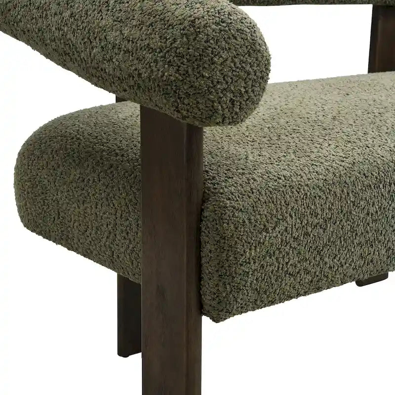 Loft Round armrest loveseat Rubber Wood