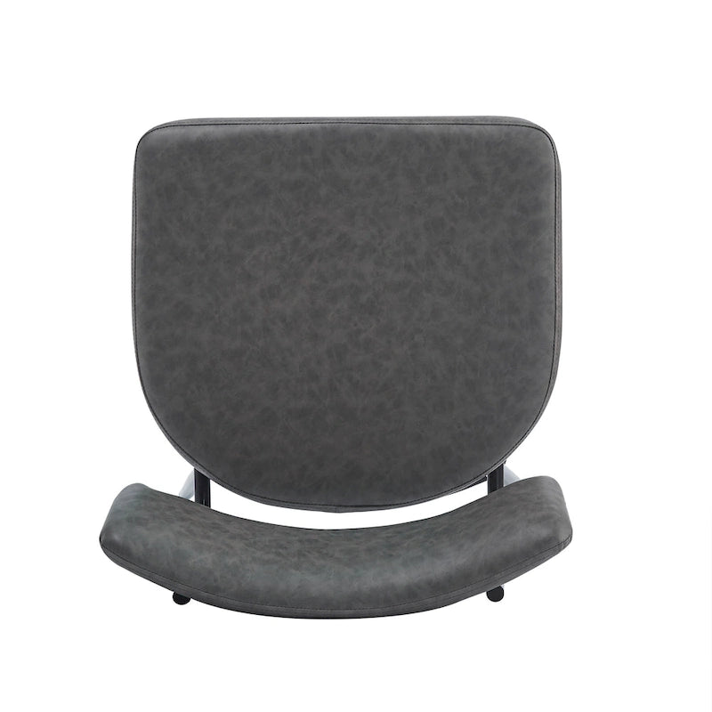 26 Retro Swivel Counter Stools, Set of 2 PU Leather Bar Chairs with Cushioned Seat and Iron Frame