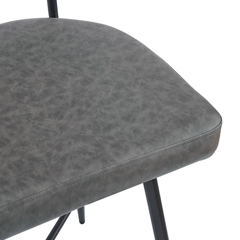 26 Retro Swivel Counter Stools, Set of 2 PU Leather Bar Chairs with Cushioned Seat and Iron Frame
