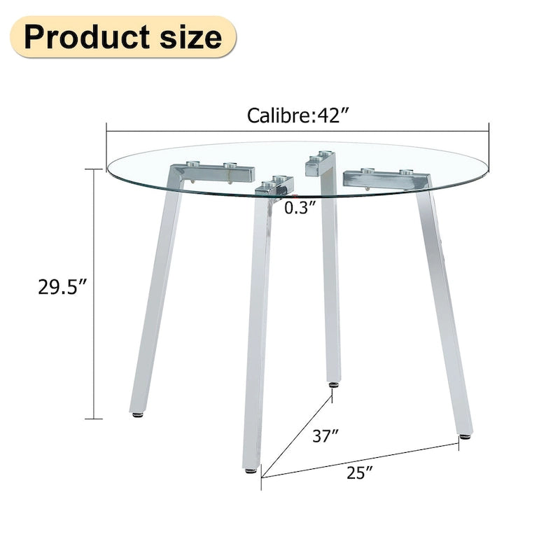 Modern Tempered Glass Table Dining Table Coffee Table End Table Entryway Table for Dining Room