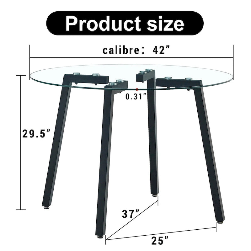 Modern Tempered Glass Table Dining Table Coffee Table End Table Entryway Table for Dining Room