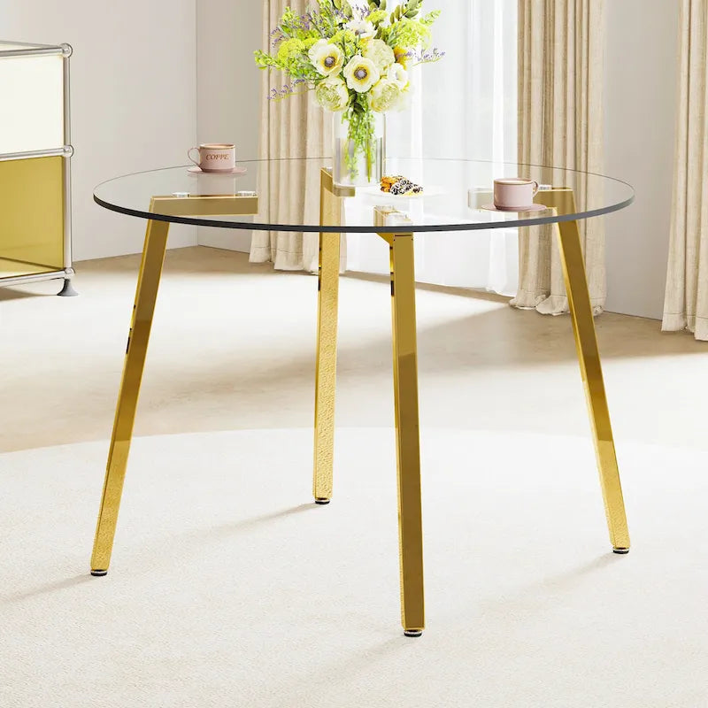 Modern Tempered Glass Table Dining Table Coffee Table End Table Entryway Table for Dining Room