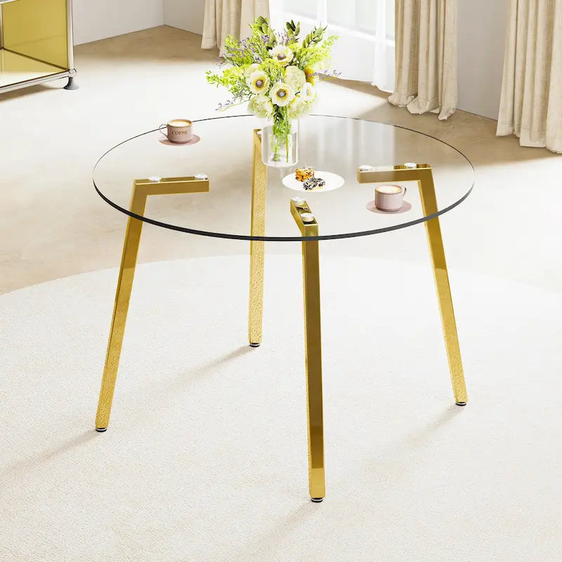 Modern Tempered Glass Table Dining Table Coffee Table End Table Entryway Table for Dining Room