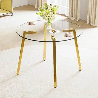 Modern Tempered Glass Table Dining Table Coffee Table End Table Entryway Table for Dining Room