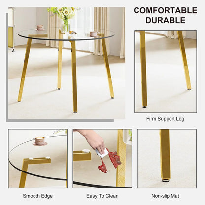 Modern Tempered Glass Table Dining Table Coffee Table End Table Entryway Table for Dining Room