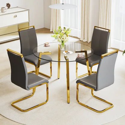Modern Tempered Glass Table Dining Table Coffee Table End Table Entryway Table for Dining Room