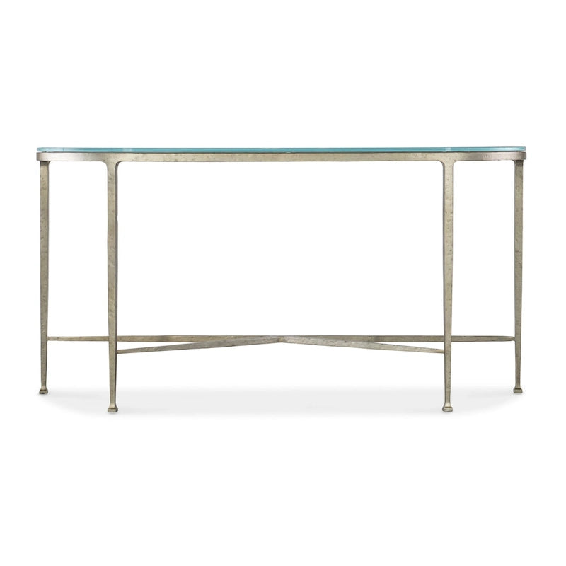 58 Wide Glass Top Iron Sofa Table
