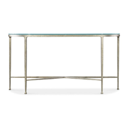 58 Wide Glass Top Iron Sofa Table