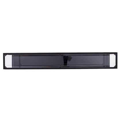 Glass Mirrored Console Table and Metal Frame with Shelf - 56 L x 8 W x 29 H