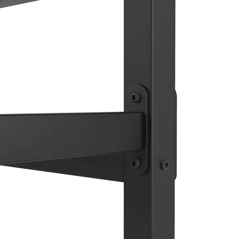 Black Metal Queen Platform Bed Frame with Headboard and Footboard - No Box Spring Required, 660 lbs Capacity