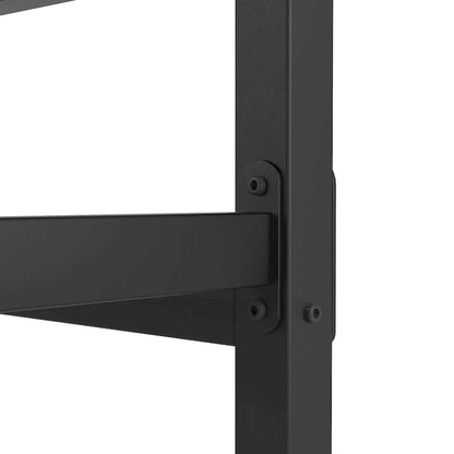 Black Metal Queen Platform Bed Frame with Headboard and Footboard - No Box Spring Required, 660 lbs Capacity