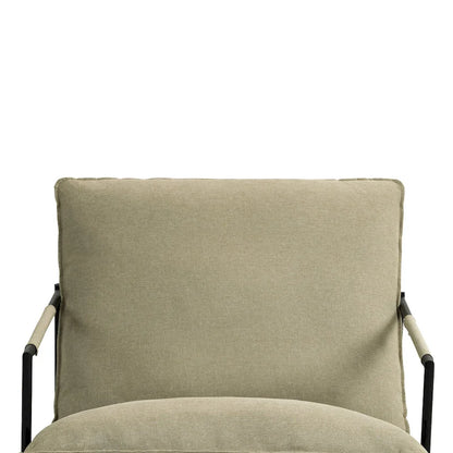 Metal Framed Accent Chair Sling Armchair with Bag Cushion