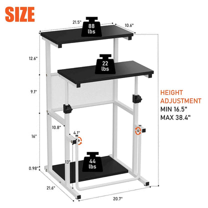 Standing Desk, Adjustable Height Laptop Table