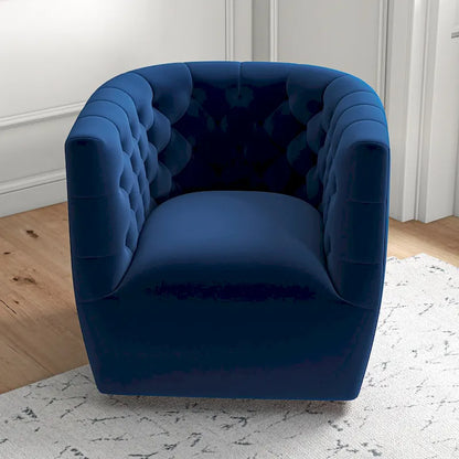 Mid-Century Modern Furniture Comfy Velvet Swivel Accent Chair