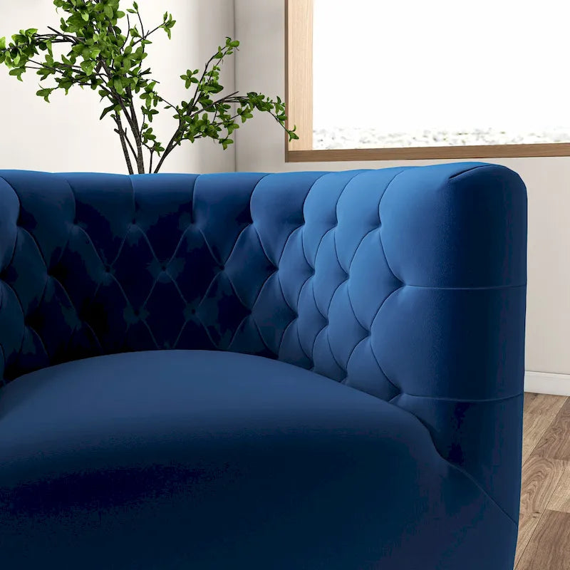 Mid-Century Modern Furniture Comfy Velvet Swivel Accent Chair