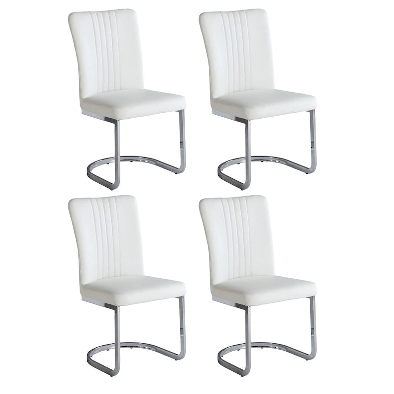 Somette Alisha Channel Back Cantilever Side Chair, Set of 4