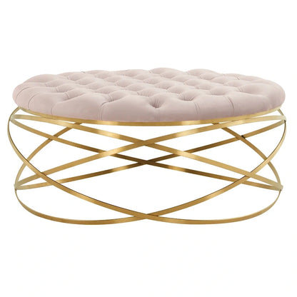Tufted Velvet Ottoman
