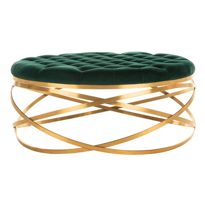 Tufted Velvet Ottoman