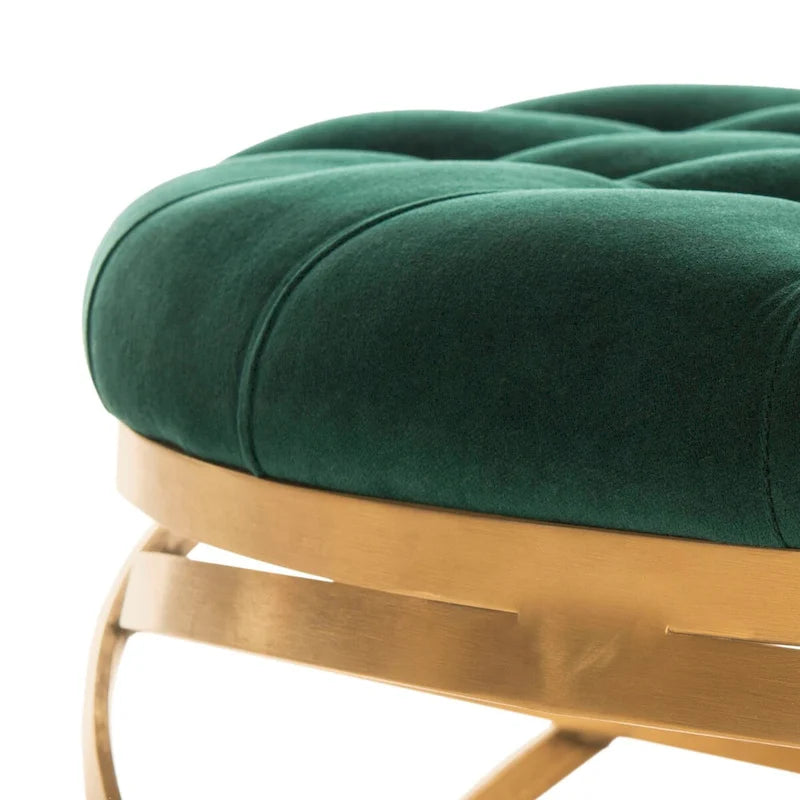 Tufted Velvet Ottoman