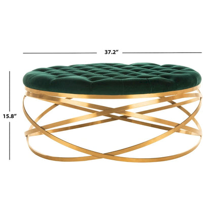 Tufted Velvet Ottoman