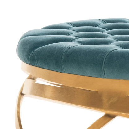 Tufted Velvet Ottoman