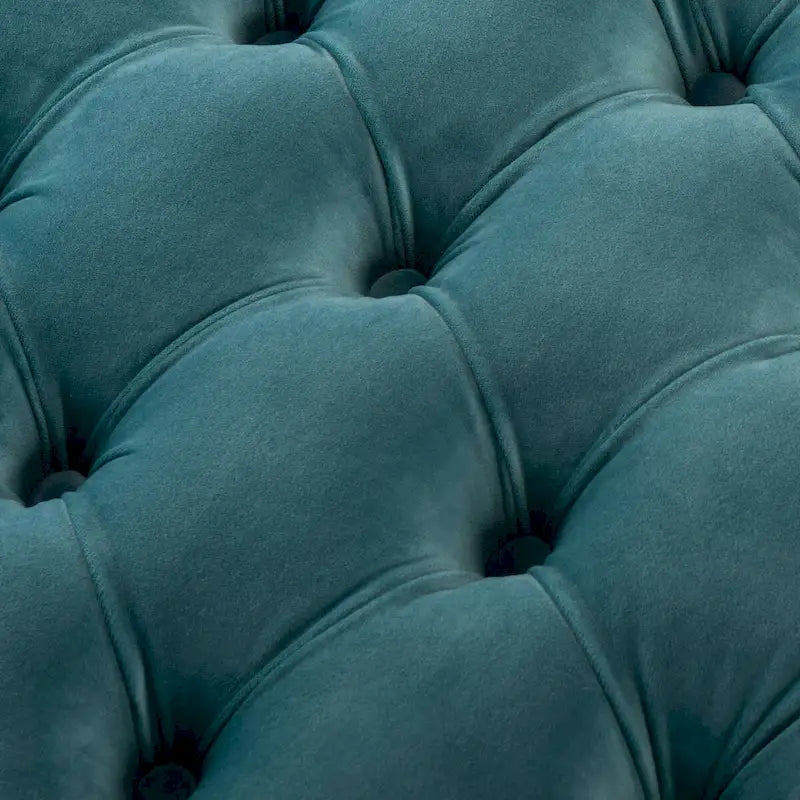 Tufted Velvet Ottoman