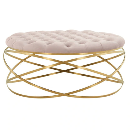 Tufted Velvet Ottoman