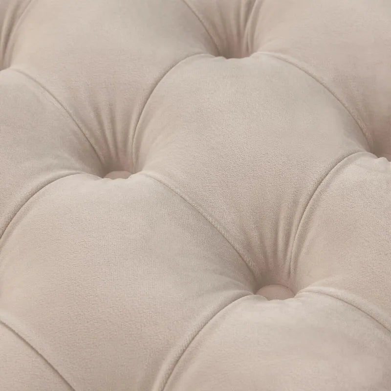 Tufted Velvet Ottoman