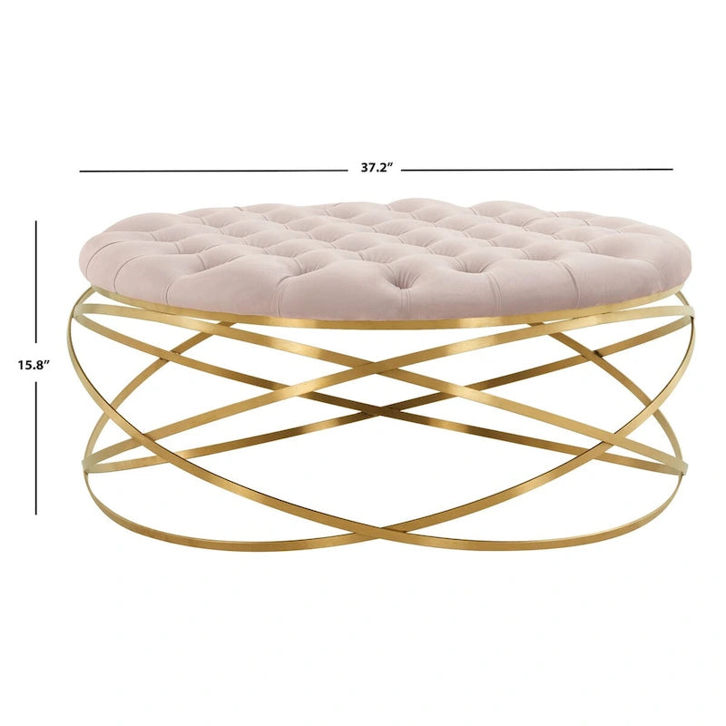 Tufted Velvet Ottoman