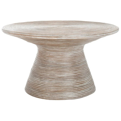 Pedestal Metal Round Coffee Table - 31.5 W x 31.5 L x 17.7 H