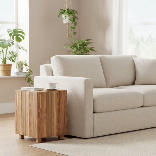 SAFAVIEH Candylene Medium Oak Square End Table - 15 x 15 x 19.5 - 15Wx15Dx20H