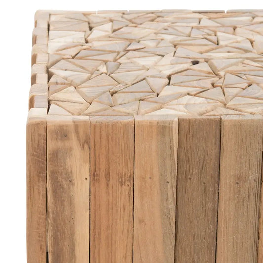 Medium Oak Square End Table - 15 x 15 x 19.5 - 15Wx15Dx20H