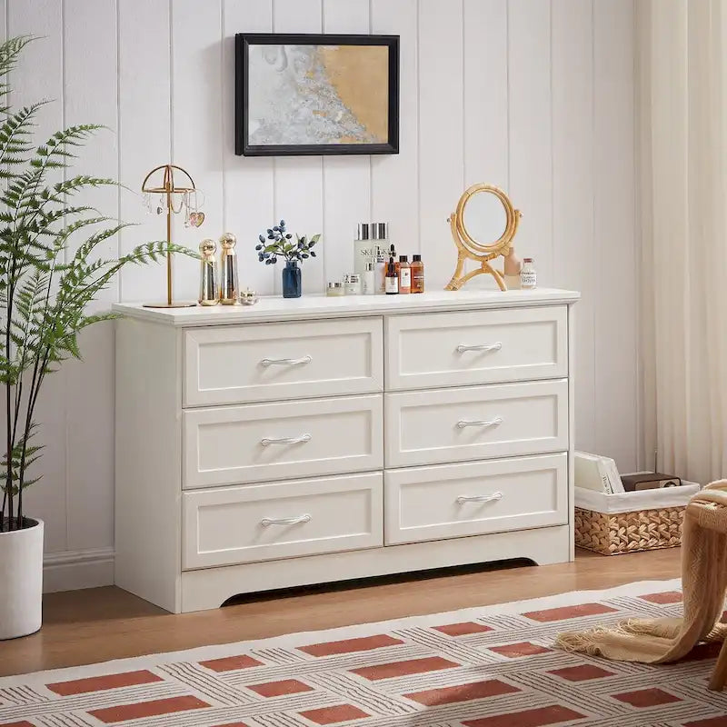 47.8 Modern Bedroom Chest with 6 Drawers Dresser