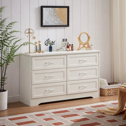 47.8 Modern Bedroom Chest with 6 Drawers Dresser