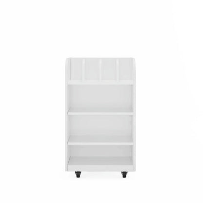 4-Tier Kitchen Island Cart with Spice Rack & Locking Casters