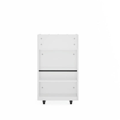 4-Tier Kitchen Island Cart with Spice Rack & Locking Casters