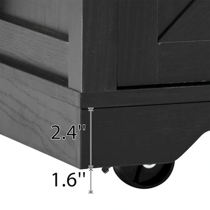 53.7 Farmhouse Kitchen Island with Power Outlet
